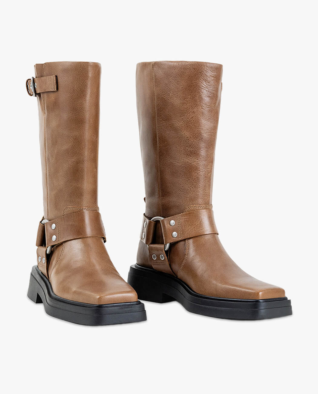 Square Toe Block Heel Boots